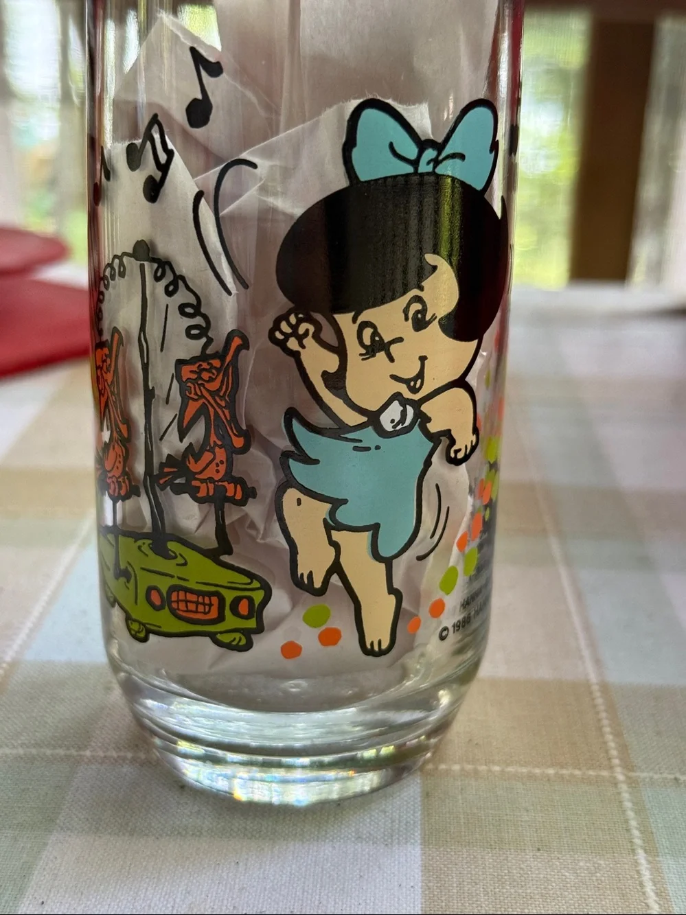 Vintage 1986 Betty Rubble Flintstones Pizza Hut Glass